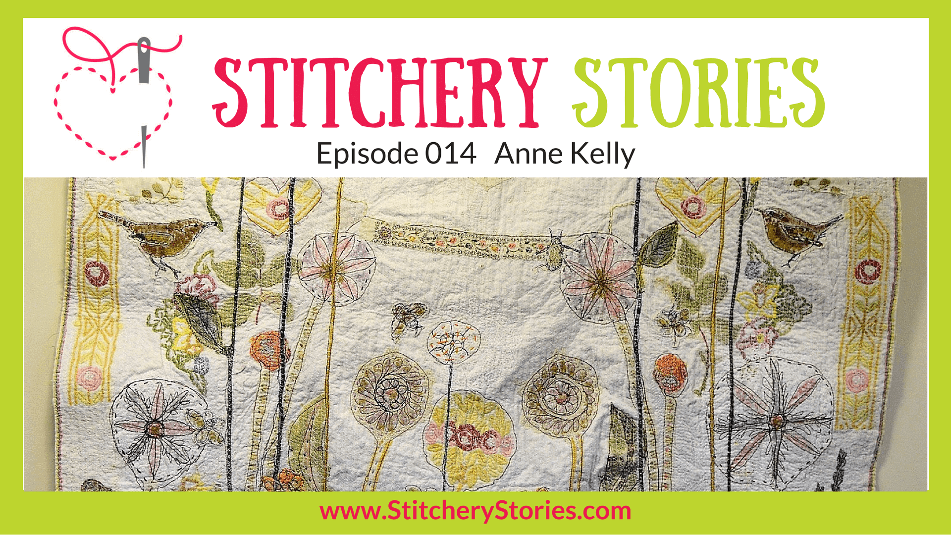Anne Kelly Stitchery Stories Textile Art Podcast Wide Art