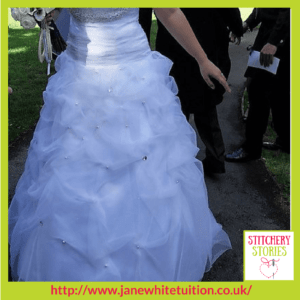 Jane White Couture Dressmaking Tuition Wedding Dress Detail 2 Stitchery Stories Textile Art Podcast Guest