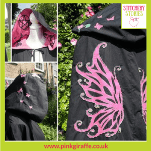Nicky Merrick designer maker Pink Fairy Cloak Stitchery Stories Textile Art Podcast
