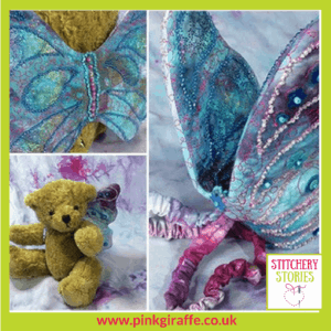 Nicky Merrick designer maker bear fairy wings Stitchery Stories Textile Art Podcast