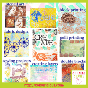 Jamie Malden Colouricious Printology workshop inspiration Stitchery Stories Textile Art Podcast Guest