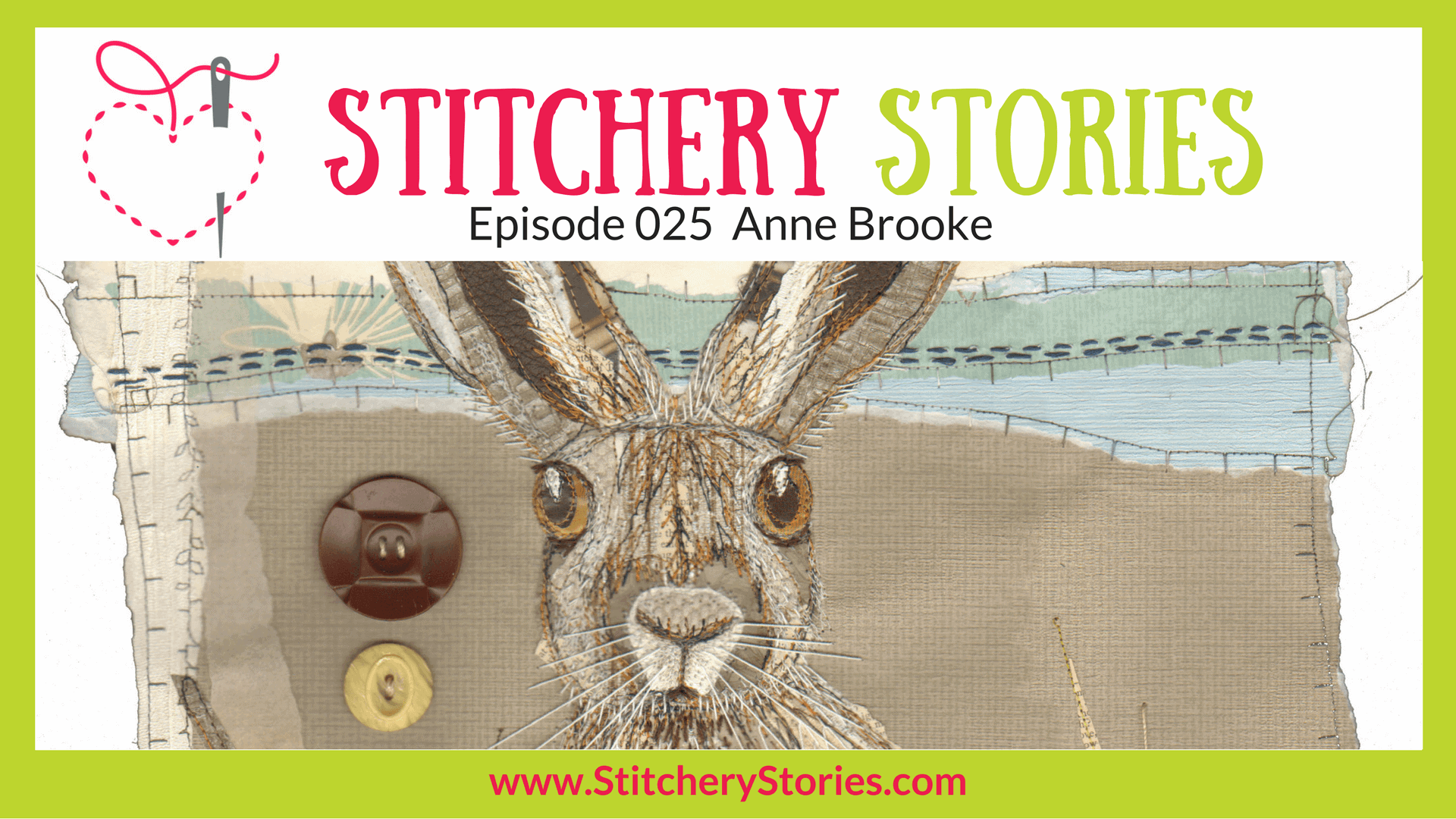 Anne Brooke Stitchery Stories Textile Art Podcast Wide Art