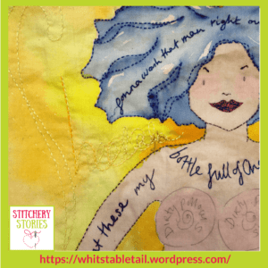 Annie Taylor wip Sheela-Na-Nig Stitchery Stories Textile Art Podcast Guest