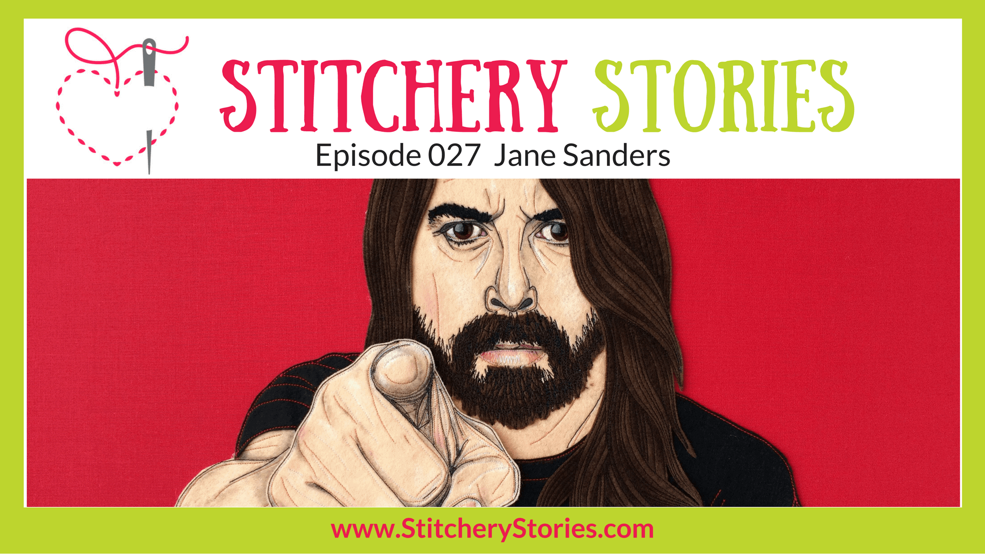 Jane Sanders Stitchery Stories Textile Art Podcast Wide Art