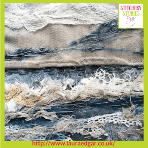 My Mothers Sea by Laura Edgar Stitchery Stories Textile Art Podcast Guest