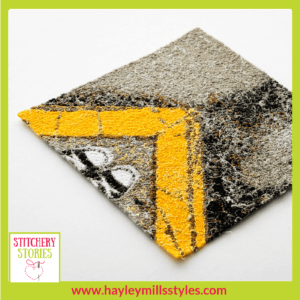 Converse Selfie with Yellow Curb by Hayley Mills-Styles Stitchery Stories Textile Art Podcast Guest