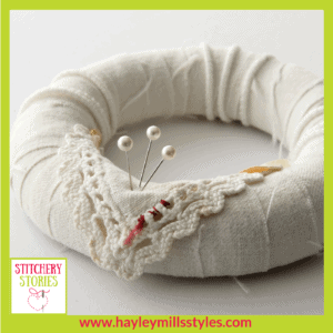 Wreath by Hayley Mills-Styles Stitchery Stories Textile Art Podcast Guest