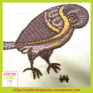 Shy Bird Shibden Hall by Alex Hall Stitchery Stories Textile Art Podcast Guest