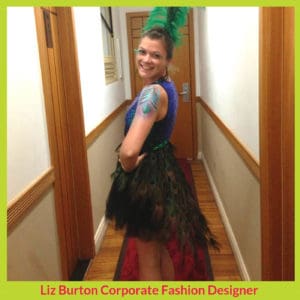 Peacock dress for Rio Carnival_ Liz Burton Stitchery Stories Podcast Guest