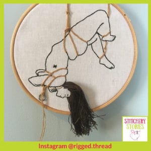 Rigged Thread hoop 1 Stitchery Stories Podcast Guest