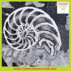 Blackwork by Helen McCook Stitchery Stories Embroidery Podcast Guest