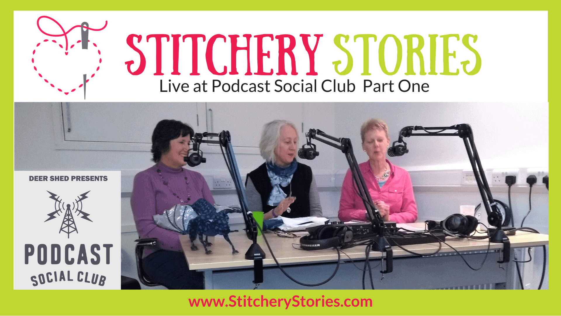 Stitchery Stories Live at Podcast Social Club Wide Art