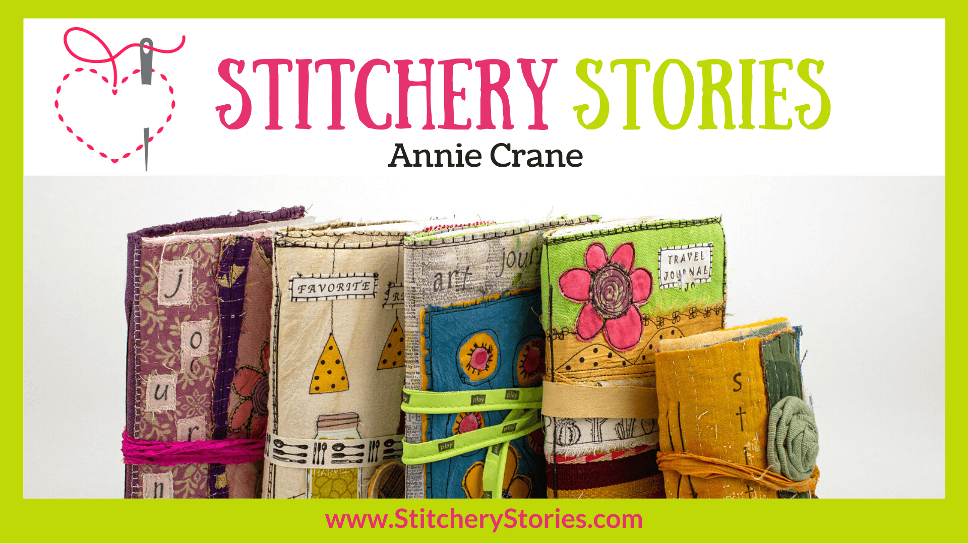 Annie Crane guest Stitchery Stories textile art podcast Wide Art
