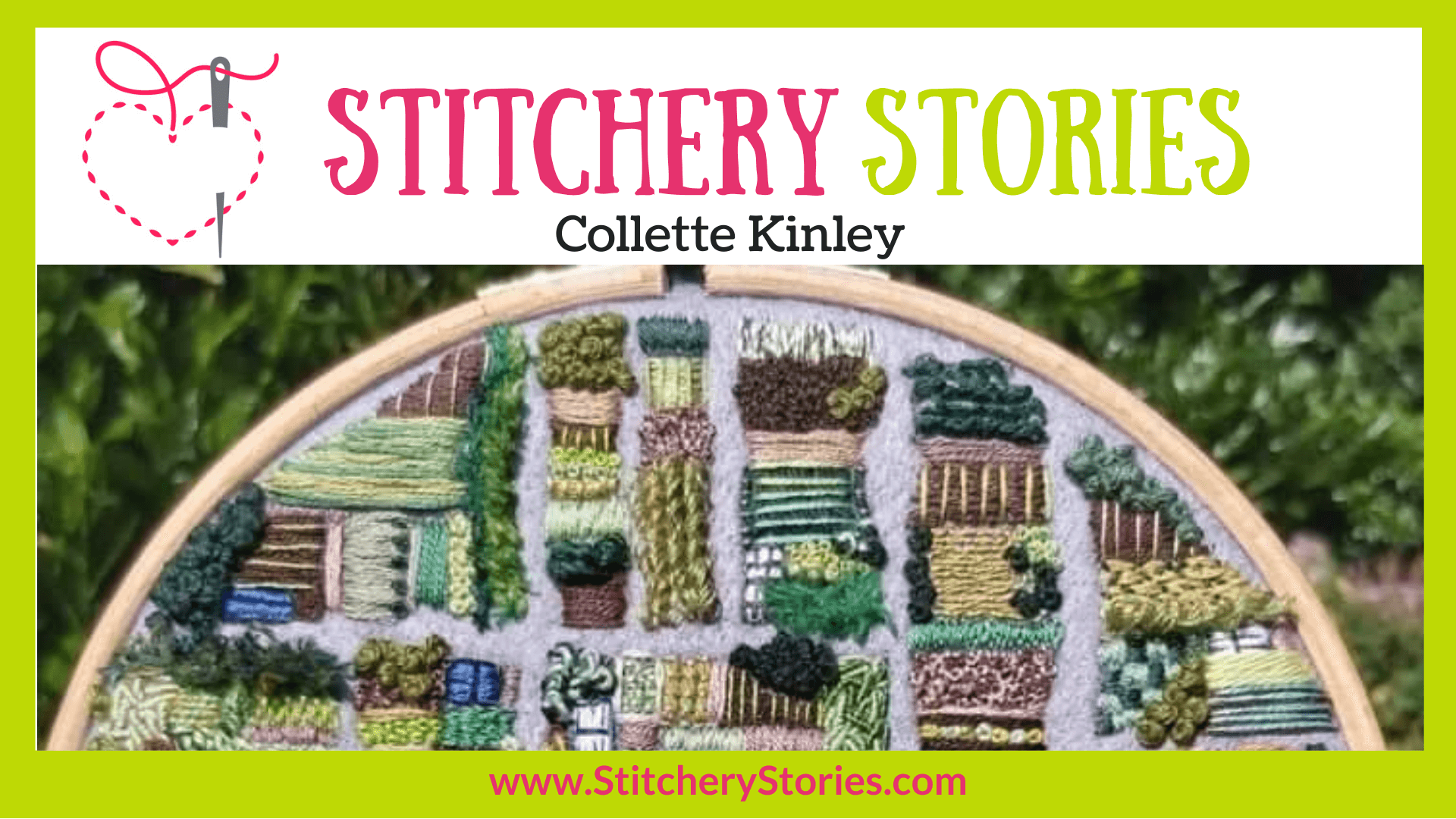 Collette Kinley guest Stitchery Stories textile art podcast Wide Art