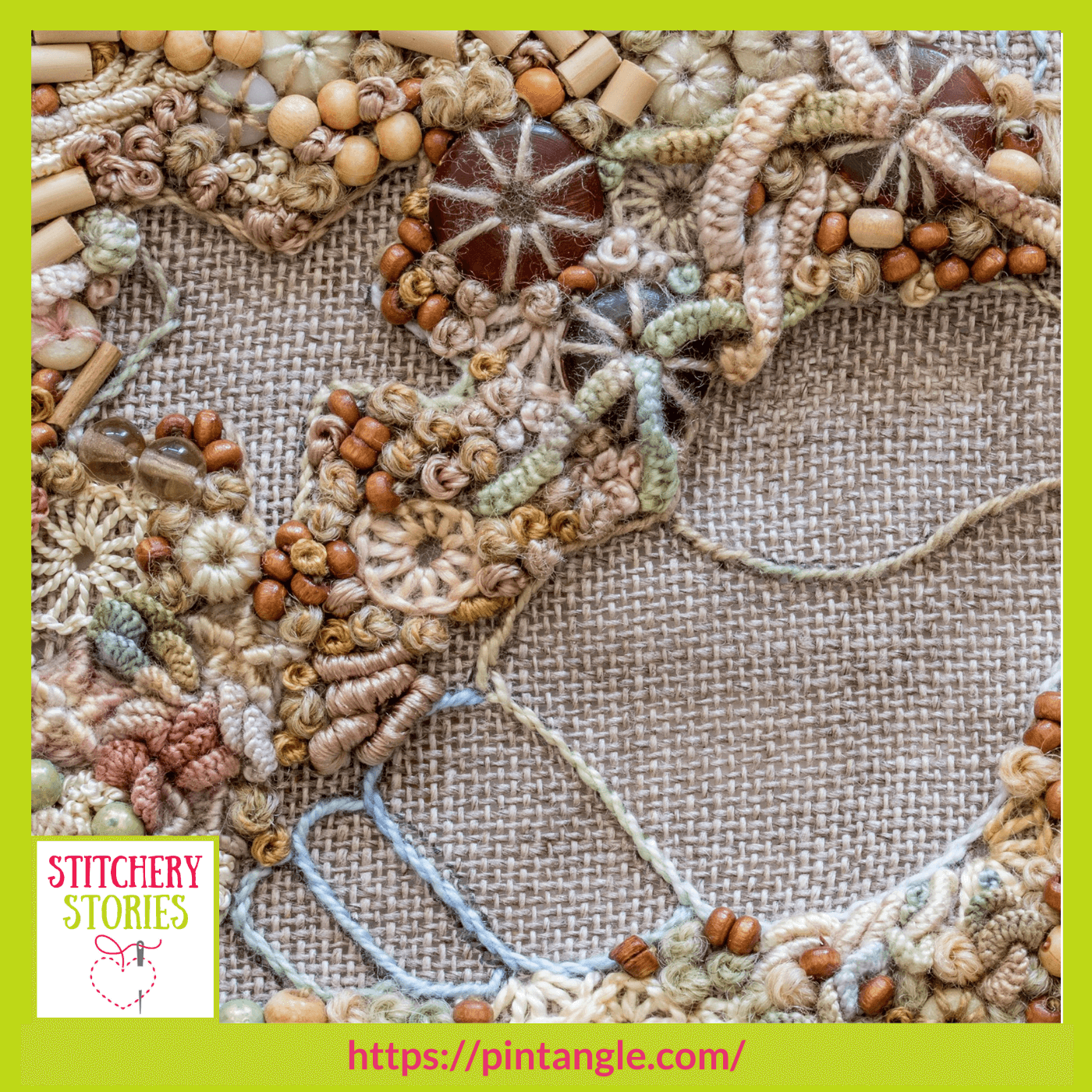 beach inspired hand embroidery Sharon Boggon guest Stitchery Stories