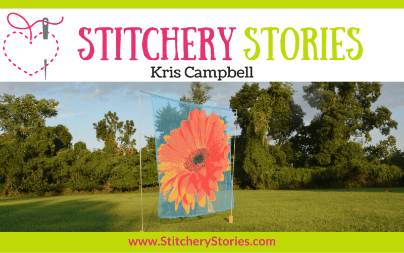 Kris Campbell guest Stitchery Stories embroidery podcast Wide Art