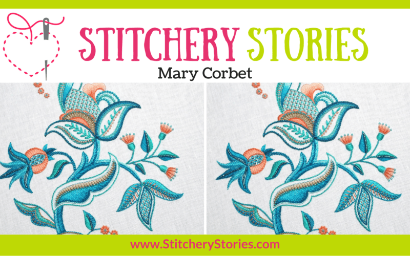 Mary Corbet guest Stitchery Stories embroidery podcast Wide Art