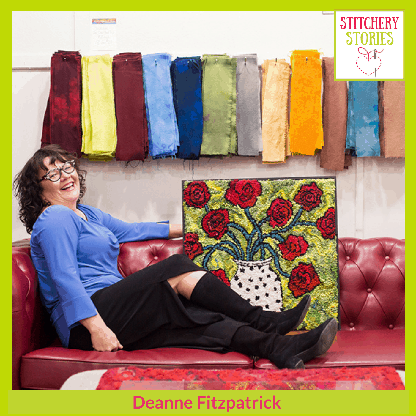 Deanne Fitzpatrick Rug Hooking Artist Stitchery Stories
