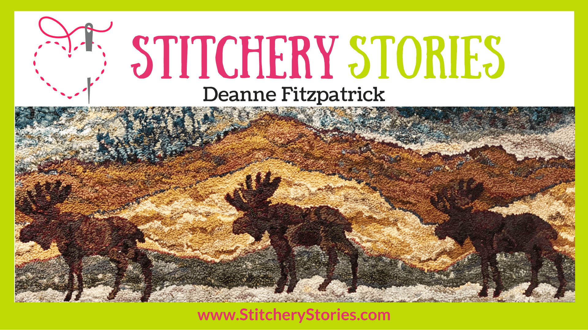 Deanne Fitzpatrick guest Stitchery Stories textile art podcast Wide Art