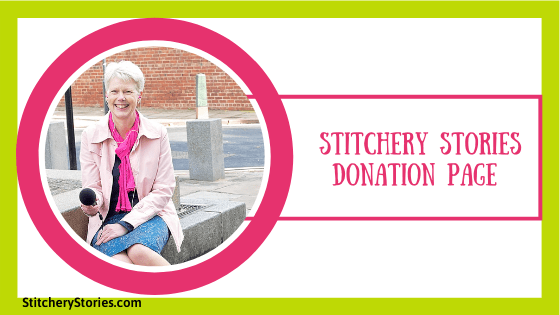 donation page at stitchery stories featured