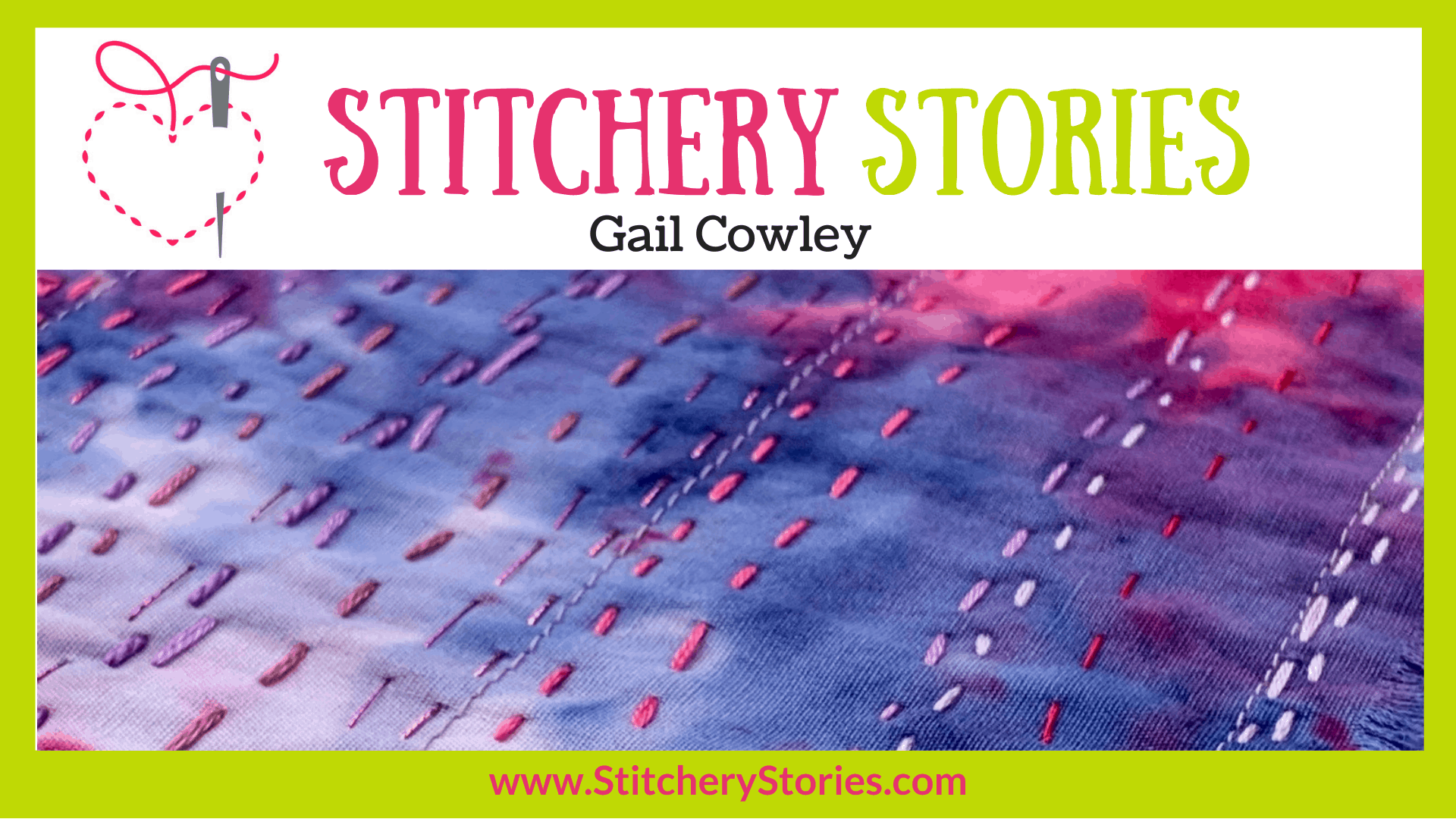 Gail Crowley guest Stitchery Stories textile art podcast Wide Art
