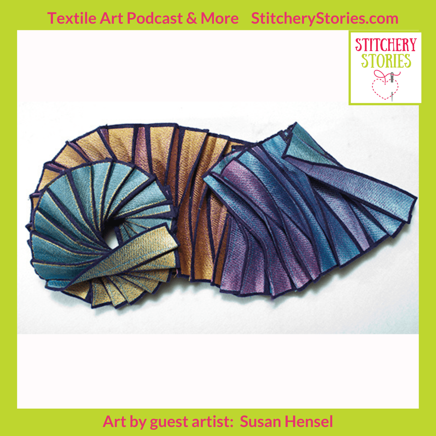 Chromatic wave 2 by susan hensel Stitchery Stories podcast