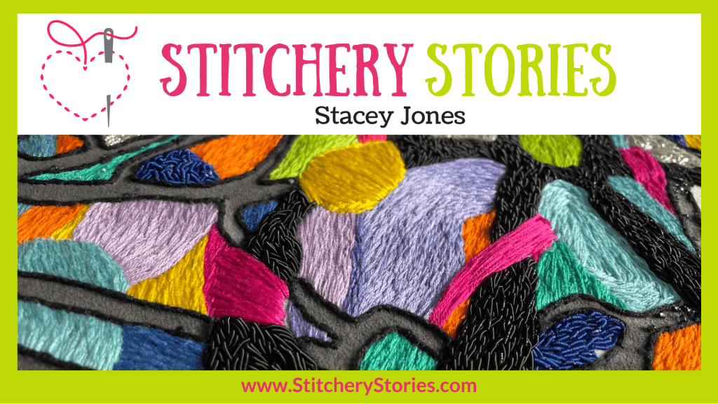 stacey jones guest Stitchery Stories embroidery podcast Wide Art