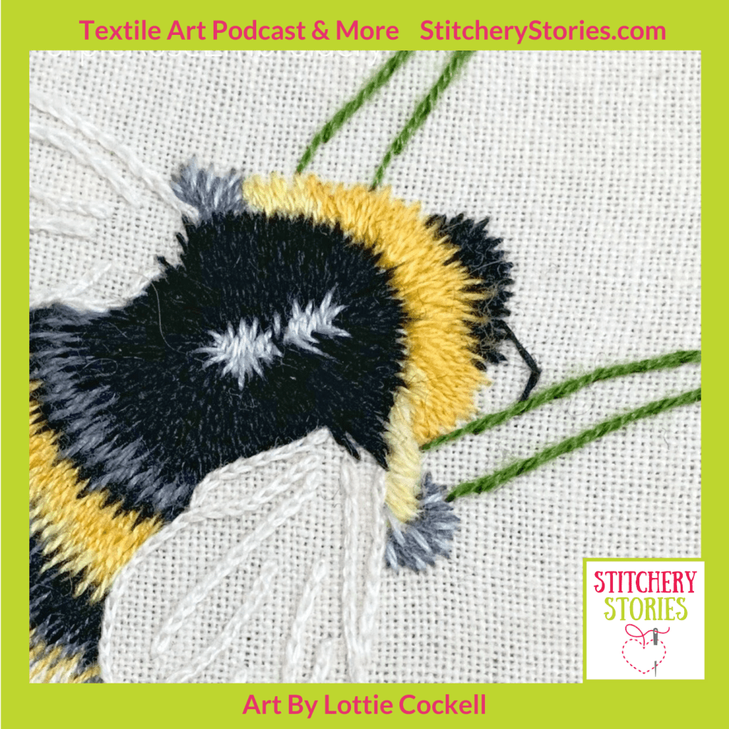 Betty the BumbleBee by Lottie Cockell stitchery stories podcast